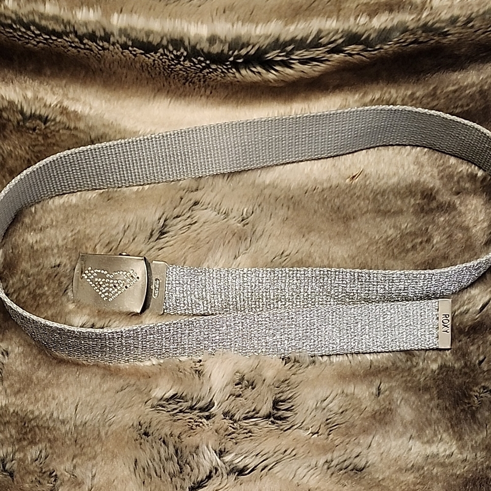 Roxy Metallic Silver Belt